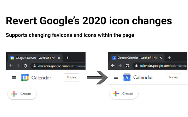 Classic Google Icons  from Chrome web store to be run with OffiDocs Chromium online