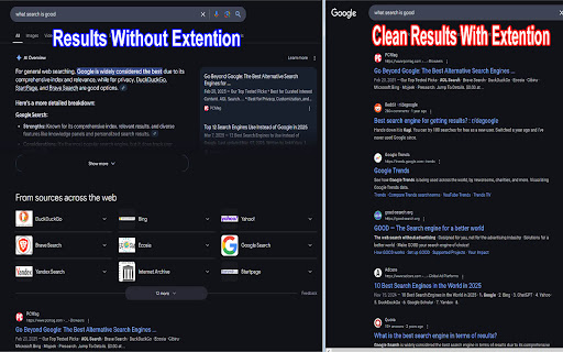 Classic Google Search  from Chrome web store to be run with OffiDocs Chromium online