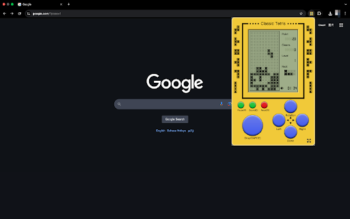 Classic Tetris  from Chrome web store to be run with OffiDocs Chromium online
