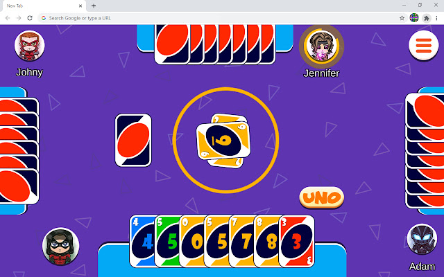 Classic Uno Game  from Chrome web store to be run with OffiDocs Chromium online