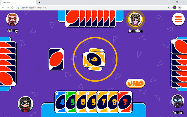 Classic Uno Game  from Chrome web store to be run with OffiDocs Chromium online