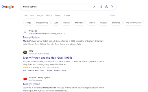 Classic Web Search  from Chrome web store to be run with OffiDocs Chromium online