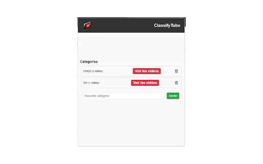 ClassifyTube  from Chrome web store to be run with OffiDocs Chromium online