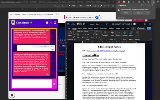 ClassInsight  from Chrome web store to be run with OffiDocs Chromium online