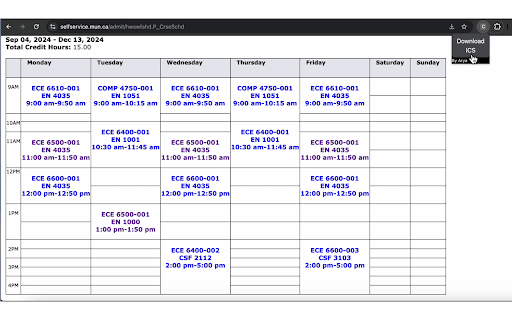 Class Schedule Exporter  from Chrome web store to be run with OffiDocs Chromium online
