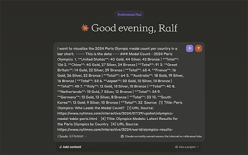 Claude Data Fetcher  from Chrome web store to be run with OffiDocs Chromium online