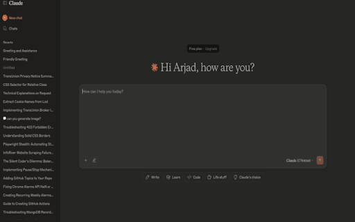 Claude with wings  from Chrome web store to be run with OffiDocs Chromium online