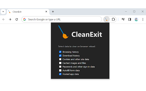 CleanExit  from Chrome web store to be run with OffiDocs Chromium online