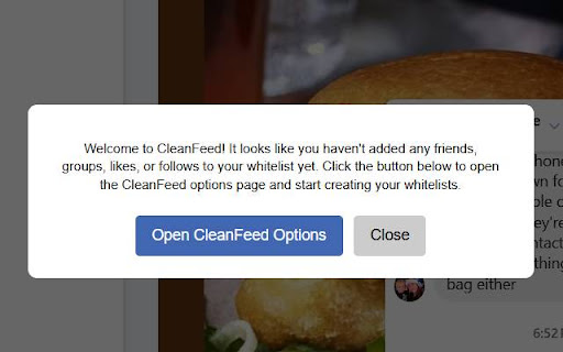 CleanFeed for Facebook  from Chrome web store to be run with OffiDocs Chromium online