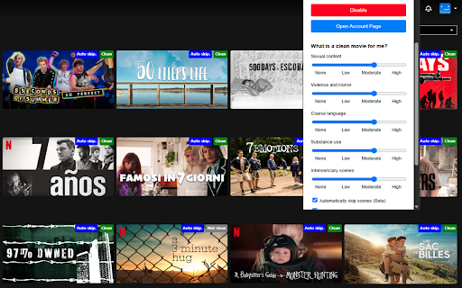 CleanFlix  from Chrome web store to be run with OffiDocs Chromium online