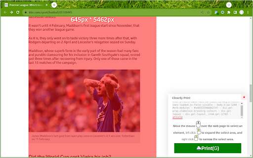 cleanly print  from Chrome web store to be run with OffiDocs Chromium online