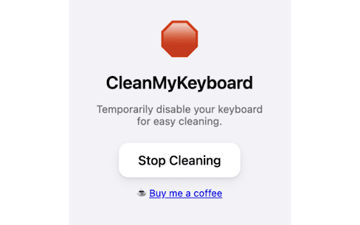 CleanMyKeyboard  from Chrome web store to be run with OffiDocs Chromium online