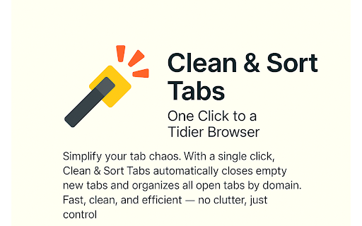 Clean  Sort Tabs  from Chrome web store to be run with OffiDocs Chromium online