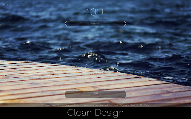 Clean Tab New Tab Page  from Chrome web store to be run with OffiDocs Chromium online