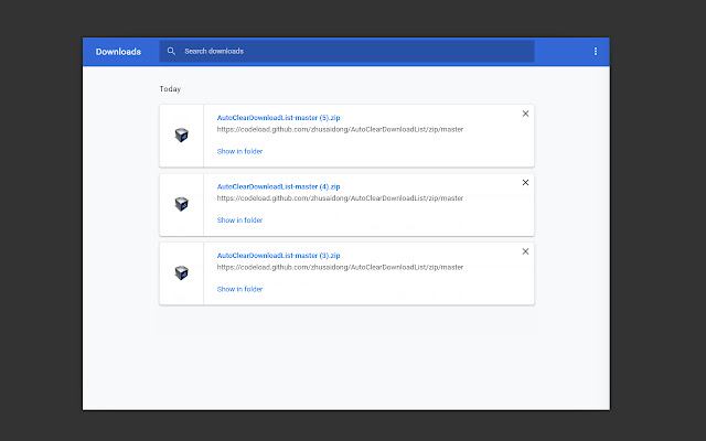 clean the download list  from Chrome web store to be run with OffiDocs Chromium online