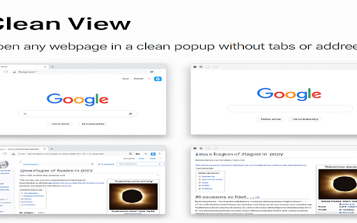 Clean View  from Chrome web store to be run with OffiDocs Chromium online