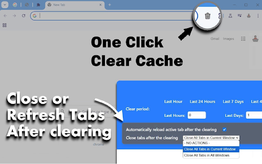 Clear Cache Chrome  from Chrome web store to be run with OffiDocs Chromium online
