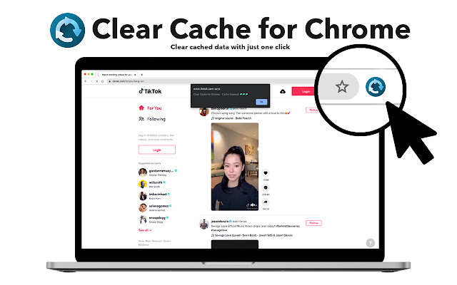 Clear Cache for Chrome  from Chrome web store to be run with OffiDocs Chromium online