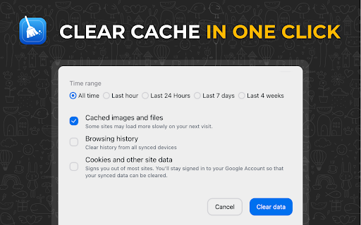 Clear cache for Google Chrome™  from Chrome web store to be run with OffiDocs Chromium online