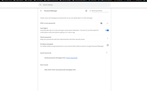 Clear Chrome Passwords  from Chrome web store to be run with OffiDocs Chromium online