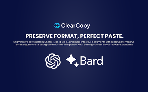 ClearCopy Preserve Formatting  from Chrome web store to be run with OffiDocs Chromium online