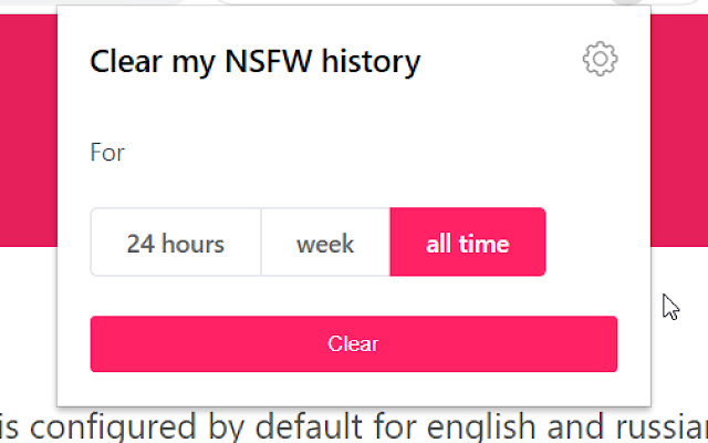 Clear my NSFW history  from Chrome web store to be run with OffiDocs Chromium online