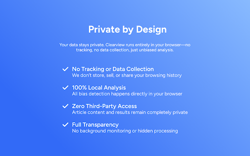 Clearview: AI Powered Political Bias Analyzer  from Chrome web store to be run with OffiDocs Chromium online
