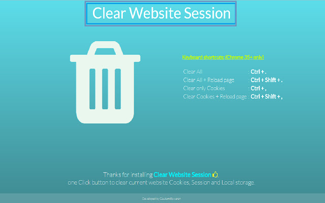 I-clear ang Session ng Website mula sa Chrome web store na tatakbo sa OffiDocs Chromium online