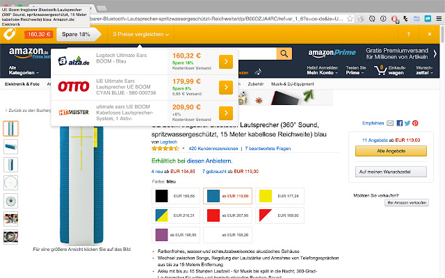 Cleverkaufen.de Preisvergleich de la boutique en ligne Chrome à exécuter avec OffiDocs Chromium en ligne
