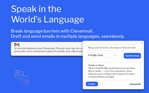 Clevermail  from Chrome web store to be run with OffiDocs Chromium online