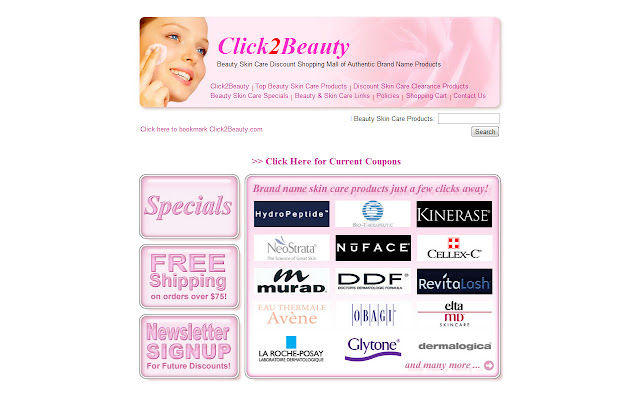 Click2Beauty Skin Care Mall  from Chrome web store to be run with OffiDocs Chromium online