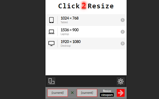 Click 2 Resize  from Chrome web store to be run with OffiDocs Chromium online
