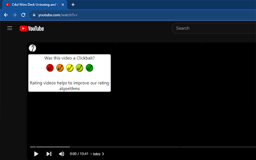Clickbait Rate  from Chrome web store to be run with OffiDocs Chromium online