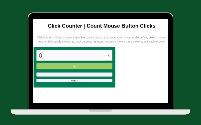 Click Counter  from Chrome web store to be run with OffiDocs Chromium online