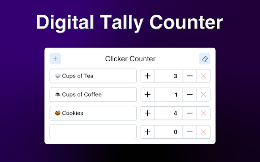 Clicker Counter  from Chrome web store to be run with OffiDocs Chromium online