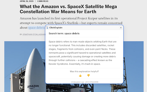 ClickExplain  from Chrome web store to be run with OffiDocs Chromium online