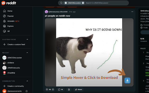 ClickSave Image Downloader  from Chrome web store to be run with OffiDocs Chromium online