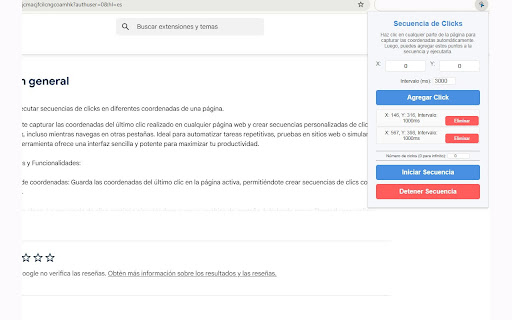 Click Sequence  from Chrome web store to be run with OffiDocs Chromium online