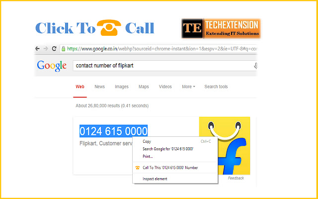 Click To Call Chrome Extension  from Chrome web store to be run with OffiDocs Chromium online