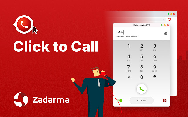 Click to call Zadarma  from Chrome web store to be run with OffiDocs Chromium online