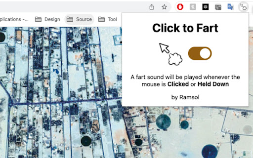 Click to Fart  from Chrome web store to be run with OffiDocs Chromium online