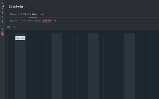 ClickUp Dateless Timeline  from Chrome web store to be run with OffiDocs Chromium online