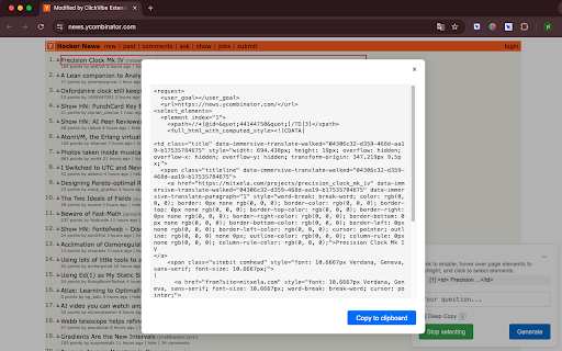 ClickVibe  from Chrome web store to be run with OffiDocs Chromium online