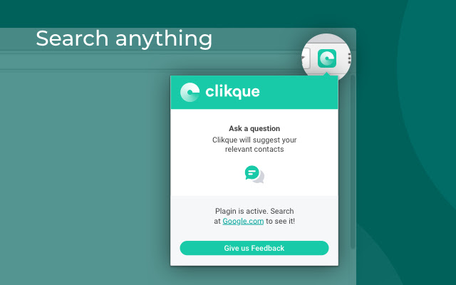 Clikque: search Google  your contacts  from Chrome web store to be run with OffiDocs Chromium online