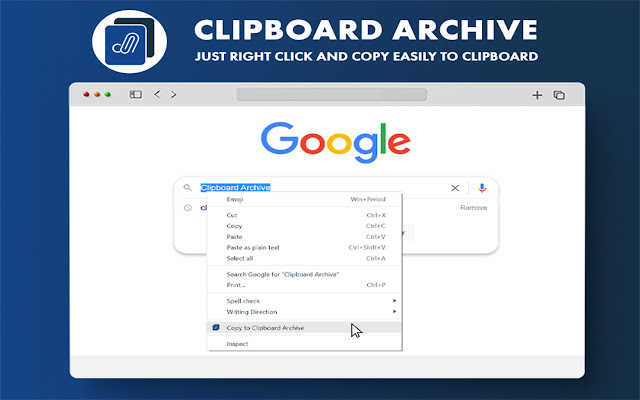 Clipboard Archive  from Chrome web store to be run with OffiDocs Chromium online