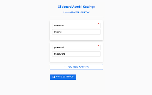 Clipboard Autofill  from Chrome web store to be run with OffiDocs Chromium online