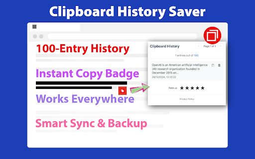 Clipboard History Saver  from Chrome web store to be run with OffiDocs Chromium online