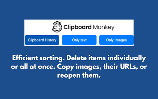 Clipboard Monkey Easy Clipboard Monitor and Manager  from Chrome web store to be run with OffiDocs Chromium online