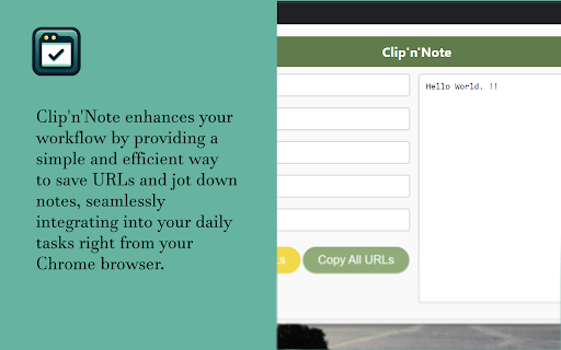 ClipnNote  from Chrome web store to be run with OffiDocs Chromium online