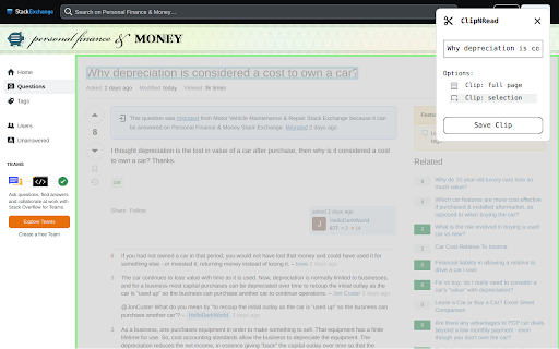 ClipNRead: The Universal Web Clipper  from Chrome web store to be run with OffiDocs Chromium online